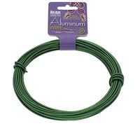 The Beadsmith 12-Gauge Anodized Aluminum Wire for Jewelry Making, Metal Wire for Wrapping (Green)