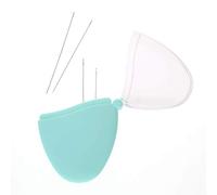 The Beadsmith Assorted Beading Needles - Pebble Case - Size 10 & 12 - Card of 4 Needles - Made in England - Use for Loom Weaving Beadwork, Off-Loom Stitching and Jewelry Making