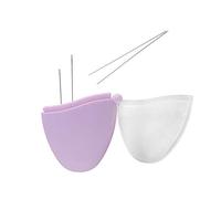 The Beadsmith Assorted Beading Needles - Pebble Case - Size 10 - Card of 4 Needles - Made in England - Use for Loom Weaving Beadwork, Off-Loom Stitching and Jewelry Making