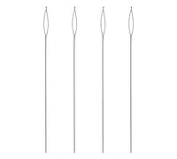 The Beadsmith Basic Elements Collapsible Eye Needles - 2.5 Inch Long - Flexible Twisted Wire - Large Eye, Easy to Thread - 4 Extra Fine Needles