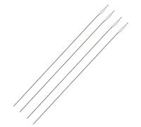 The Beadsmith Basic Elements Collapsible Eye Needles - 5 Inch Long - Flexible Twisted Wire - Large Eye, Easy to Thread - 4 Heavy Needles