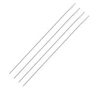 The Beadsmith Basic Elements Collapsible Eye Needles - 5 Inch Long - Flexible Twisted Wire - Large Eye, Easy to Thread - 4 Extra Heavy Needles
