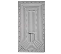 The Beadsmith Bead Board, Grey Flocked, 5 U-Shape and 6 Straight Channels, 10 x 20.5 inches, Design Boards for Creating Bracelets, Necklaces and Other Jewelry