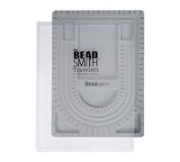 The Beadsmith Bead Board with Cover, Grey Flocked