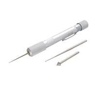The Beadsmith Bead Reamer Set - 3 Interchangeable Diamond Coated Tips - Anodized Aluminum Hollow Handle for Storage - Tools for Opening & Enlarging Holes & Softening & Smoothing Rough Edges