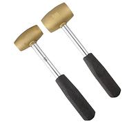 The Beadsmith Brass Mallet Combo - Metal Elements - Two Pack: 1lb Head with 24mm face & 2lb Head with 38mm face - Brass and Sheet Metal Hammers for Dapping, Chasing and Light Stamping