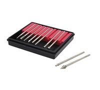 The Beadsmith Burr Set - 10-Piece Diamond Coated Bits - 150 Grit with 2.35mm or 3.17mm Shanks - Use on Metal, Glass, Wood or Ceramics - Perfect for Micro Engravers and Rotary Tools