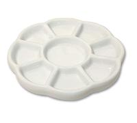 The Beadsmith Ceramic Mixing Palette, Sunflower Design Bead Tray, Arts & Crafts Accessories Organizer, 5.5' x 5.5' x .5', 9 Compartments (1 Palette)