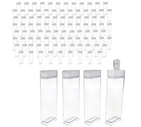 The Beadsmith Clear Plastic Boxes - Rectangle with a Flip Top Cap - 7/16” x 1” x 3” - Use for Beads, Bath Salts, Wedding & Party Favors, Home or Office Storage - Bag of 100
