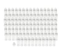 The Beadsmith Clear Plastic Tubes - 1.5-Inch-Long Round Tubes, 9/16 Inches in Diameter - Friction Hanging Caps - Use for Beads, Bath Salts, Wedding & Party Favors, Home or Office Storage - Bag of 100