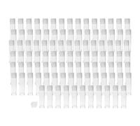 The Beadsmith Clear Plastic Tubes - 2 x .5 Inch Square Tubes - Flat Caps - Use for Beads, Bath Salts, Wedding & Party Favors, Home or Office Storage - Bag of 100