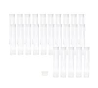 The Beadsmith Clear Plastic Tubes - 3-Inch-Long Round Tubes, 9/16 Inches in Diameter - Flat Caps - Use for Beads, Bath Salts, Wedding & Party Favors, Home or Office Storage - Bag of 25
