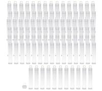 The Beadsmith Clear Plastic Tubes - 3-Inch-Long Round Tubes, 9/16 Inches in Diameter - Hanging Caps - Use for Beads, Bath Salts, Wedding & Party Favors, Home or Office Storage - Bag of 100