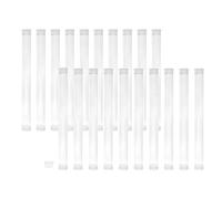 The Beadsmith Clear Plastic Tubes - 6-Inch-Long Round Tubes, 9/16 Inches in Diameter - Flat Caps - Use for Beads, Bath Salts, Wedding & Party Favors, Home or Office Storage - Bag of 20