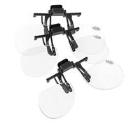 The Beadsmith Clip-On Magnifying Glasses - 3-Pack Flip-Up Lenses (+2.00, +3.00, +4.00 Strengths), 3.75” Wide