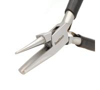 The Beadsmith Concave (Hollow)/Round Nose Piers - Wire Looping and Wire Bending Plier - 5 inches (127mm) - Steel Head & Double Leaf Springs - European Design & Quality - Tool for Jewelry Making