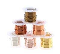 The Beadsmith Craft Wire Assortment - Tarnish-Resistant Copper Wire for Jewelry Making, 6-Pack, 0.75-Inch Mini Spools, 4 Yd Each, 22-Gauge, Assorted Colors, Medium Temper