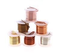 The Beadsmith Craft Wire Assortment - Tarnish-Resistant Copper Wire for Jewelry Making, 6-Pack, 0.75-Inch Mini Spools, 2 Yd Each, 18-Gauge, Assorted Colors, Medium Temper