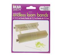 The Beadsmith Endless Loom Bands, 6 Inches Diameter, Pack of 72 Pieces, Clear Color, Use with The Endless Loom