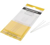 The Beadsmith English Beading Needles, Size 15, 4 Needles per Card, Made in England, Use for Loom Weaving Beadwork, Off-Loom Stitching and Jewelry Making with Seed Beads