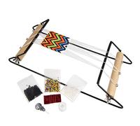 The Beadsmith Extra Wide Metal Bead Loom Kit, Includes Extra Wide Loom (14.5" x 6" x 8.5"), Thread, Needles, and 36 Grams Glass Beads for Bracelets, Necklaces, Belts, and More