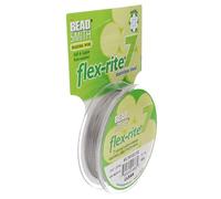 The Beadsmith Flex-Rite 7 Strand Nylon Coated, Stainless-Steel Beading Wire, Jewelry Making Supply (.012 Dia, Clear - 100 Ft)