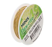 The Beadsmith Flex-Rite 7 Strand Nylon Coated, Stainless-Steel Beading Wire, Jewelry Making Supply (.018 Dia, Satin Gold - 10 Ft)