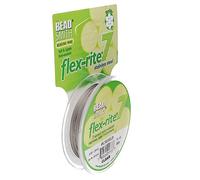 The Beadsmith Flex-Rite 7-Strand Stainless Steel Beading Wire, Nylon Coated, Clear - 30 Ft, 0.012 Inch, 9.3 Lb Break, Part Number FLEXRITE-7-STRANDS