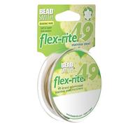 The Beadsmith Flex-Rite Beading Wire - 49-Strand Nylon-Coated Stainless-Steel Wire, 0.018" (0.45 mm) Dia, Bronze, 30 ft Spool, Durable Necklace & Bracelet String, For Jewelry Making Supplies