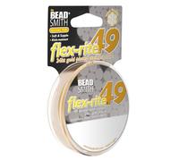 The Beadsmith Flex-Rite Beading Wire - Stainless Steel Micro Flexible Wire, 49 Strand, 24kt Gold-Plated, .024" Diameter, 10-Foot Spool, Nylon Coated