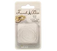The Beadsmith French Wire - Silver Color - Size Fine (.7mm Diameter) - 14 Inches, Bullion, Gimp - Use to Conceal Beading Wire Next to Crimps and Clasps