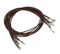 The Beadsmith Greek Leather Necklaces - Brown, 16” in Length, Assembled with Sterling Silver Lobster Clasp, 12-Pack