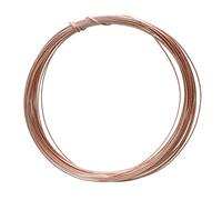 The Beadsmith Half-Round Craft Wire - Soft Temper Jewelry Wire, Rose Gold Color, 18 Gauge, 4 Yards