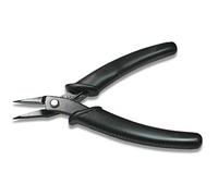 The Beadsmith Hi-Tech Chain Nose Pliers, 5.5 inches (140mm) with high Carbon Steel Head, Black Comfort Grip Handle with Spring, Tool for Jewelry Making, Electronics or Micro Mechanics