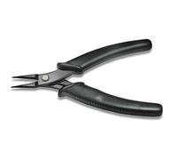The Beadsmith Hi-Tech Round Nose Pliers, 5.5 inches (140mm) with high Carbon Steel Head, Black Comfort Grip Handle with Spring, Tool for Jewelry Making, Electronics or Micro Mechanics