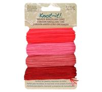 The Beadsmith Knot It Waxed Polyester Cord - Floral Vibes - 0.7mm Diameter - 4 Cords, 15 Yards Each - Make Jewelry, Macrame, Friendship Bracelets and DIY Crafts