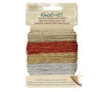 The Beadsmith Knot It Waxed Polyester Cord - Metallics - 0.7mm Diameter - 4 Cords, 15 Yards Each - Make Jewelry, Macrame, Friendship Bracelets and DIY Crafts
