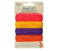 The Beadsmith Knot It Waxed Polyester Cord - Summer Sunset - 1mm Diameter - 4 Cords, 15 Yards Each - Make Jewelry, Macrame, Friendship Bracelets and DIY Crafts