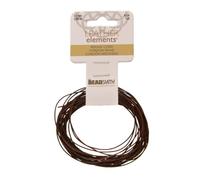 The Beadsmith Leather Cord - Brown - .5mm Spool - 5 Yards/1.52 Meters - Indian Leather Thong Ideal for Braiding, Beading, Necklaces, Fine Lacing, Hair Accessories & DIY Jewelry Making