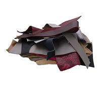 The Beadsmith Leather Remnants - Scrap Leather Made from Real Cow or Kudu Hide, Various Sizes and Colors per Bag, 1lb Pack