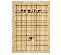 The Beadsmith Macrame Board, 11.5 x 15.5 inches, 0.5-inch-Thick Foam, 10x14 Grid for Measuring, Bracelet Project with Instructions Included, Create Macrame and Knotting Creations