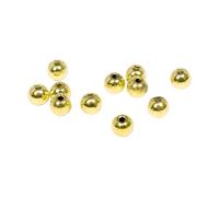 The Beadsmith Memory Wire End Caps - Round, Half Drilled Bead - 3mm, 144 Pieces Per Bag, Gold Plated - End Cap for Making Memory Wire Jewelry, Bracelets, Rings and Necklaces