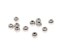 The Beadsmith Memory Wire End Caps - Round, Half Drilled Bead - 3mm, 144 Pieces Per Bag, Silver Plated - End Cap for Making Memory Wire Jewelry, Bracelets, Rings and Necklaces