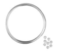 The Beadsmith Memory Wire & End Caps Set - Silver-Plated, 1 mm Thick, 2.25 in (60 mm) Diameter, 12 Bracelet Coils with 8 End Caps, Heavy-Gauge, Bracelet Making Kit, for Jewelry Making