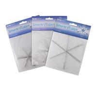 The Beadsmith Metal Wire Snowflake Form - Fun Beading Project Three Size Variety Pack (21 Snowflakes)
