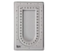 The Beadsmith Mini Bead Board, Grey Flocked, 16” U-Shaped Channel, 4 x 6.75 inches, Design Boards for Creating Bracelets, Necklaces and Other Jewelry