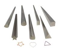 The Beadsmith Mini Mandrel Set - 7 Piece Kit: Oval, Square, Drop, Rectangle, Triangle, Heart & Star - Metal Jewelry Forming Tool - Consistent Shapes Every Time - Plastic Storage Case Included