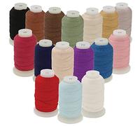 The Beadsmith Pure Silk Cord - 16 Assorted Colors, Size FF (0.381 mm/0.0150"), 115 Yd, 1/2 oz Each