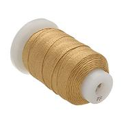 The Beadsmith Pure Silk Cord - Gold, Size FF (0.381 mm/0.0150”), 115 Yards (345 ft), 1/2-Ounce Spool