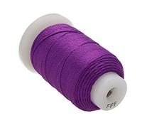 The Beadsmith Pure Silk Cord - Plum, Size FF (0.381 mm/0.0150”), 115 Yards (345 ft), 1/2-Ounce Spool